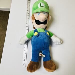 22” LUIGI Super Mario Plush Nintendo Official 2016. Clean Condition.